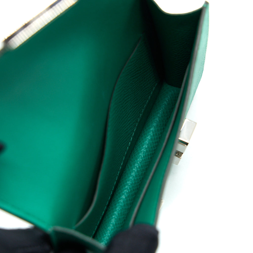 HERMES CONSTANCE SLIM EPSOM LAQUE VERT JADE/BLEU BRUME SHW