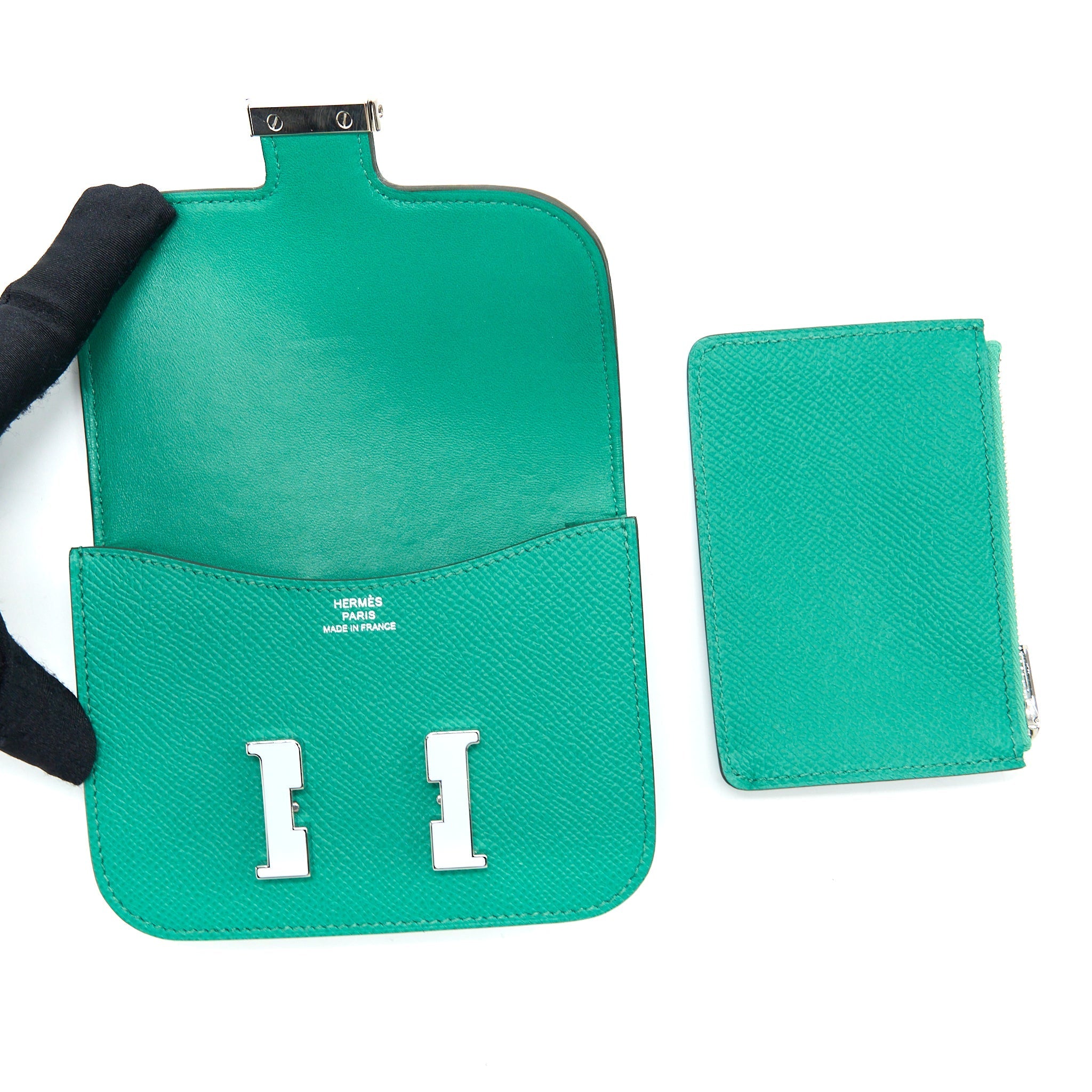 HERMES CONSTANCE SLIM EPSOM LAQUE VERT JADE/BLEU BRUME SHW