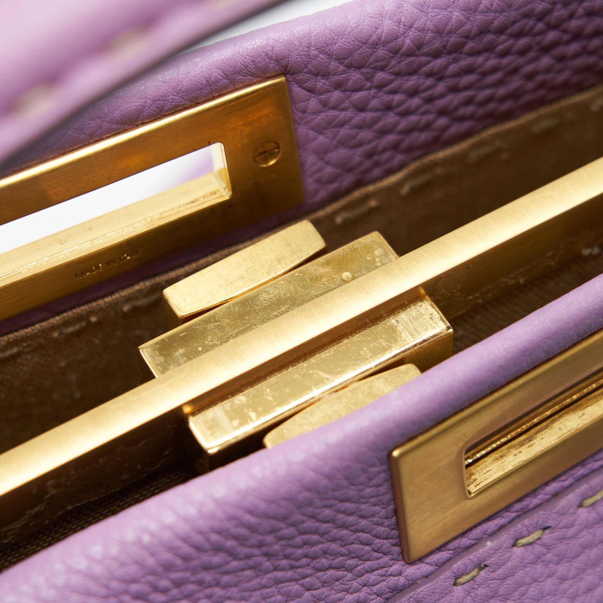 FENDI EXTRA LARGE PEEKABOO BAG PURPLE