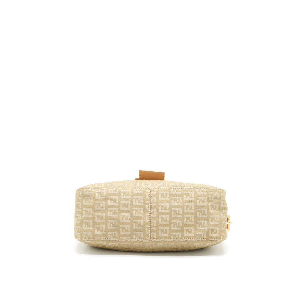 FENDI VINTAGE BAGUETTE FABRIC BEIGE GHW