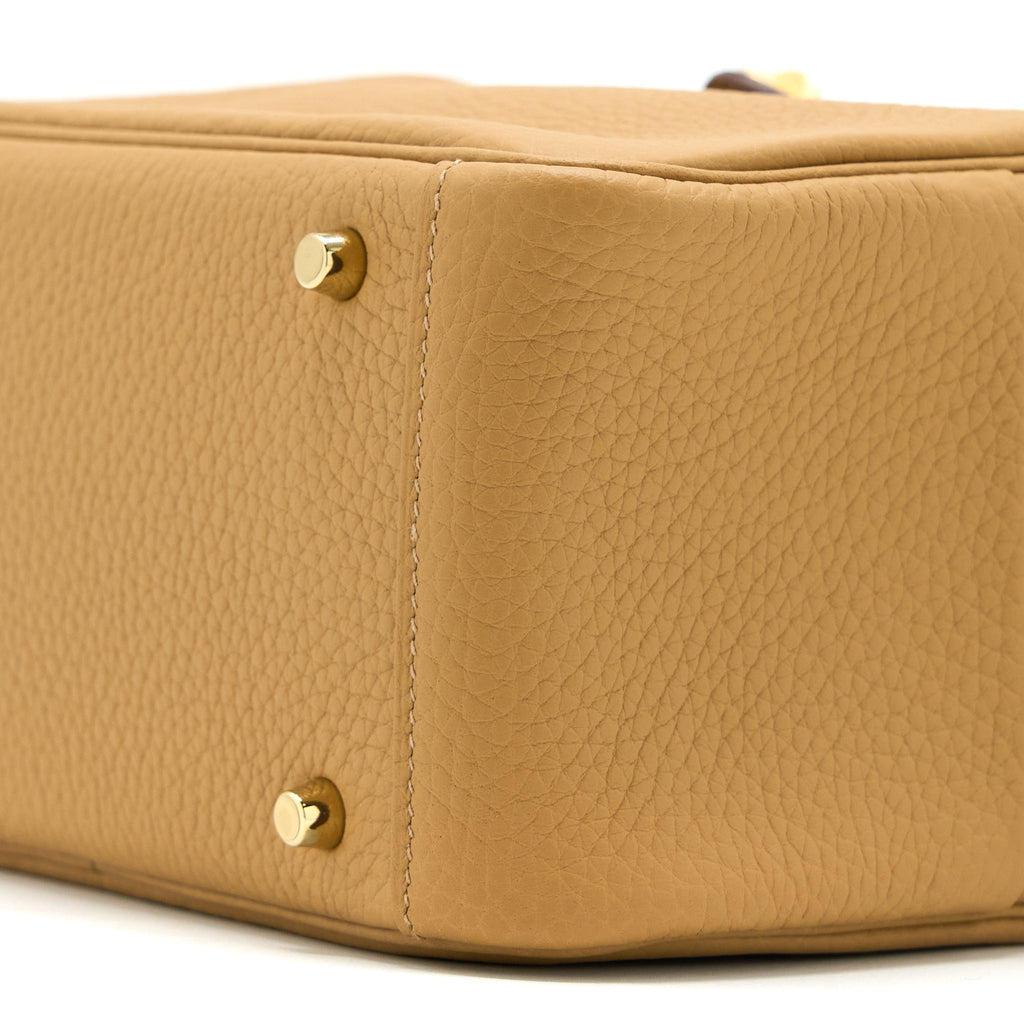 HERMES MINI LINDY CLEMENCE 4B BISCUIT GHW