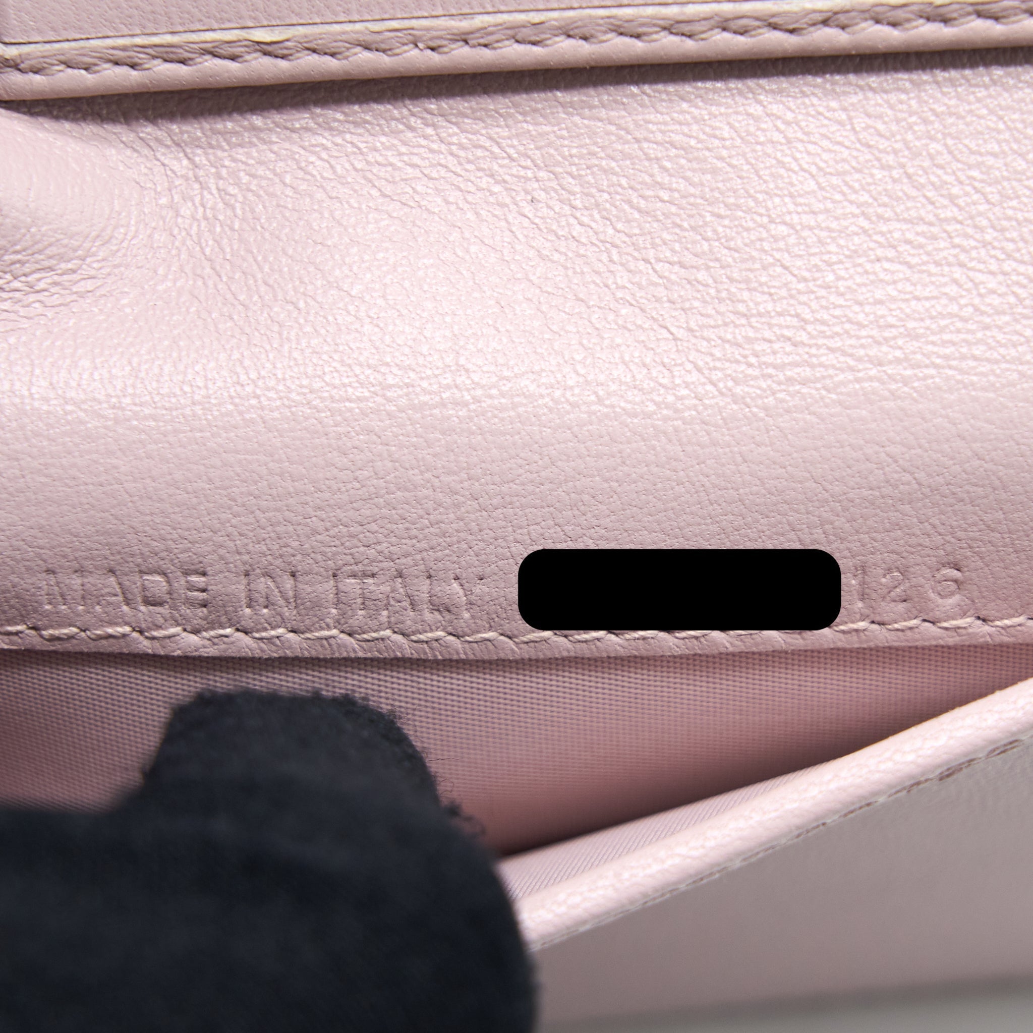 DIOR COMPACT WALLET LAMBSKIN BLACK/PINK SHW