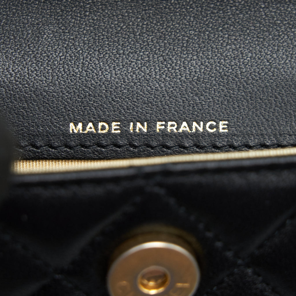 CHANEL 2021 PEARL CRUSH BELT BAG BLACK WITH GHW