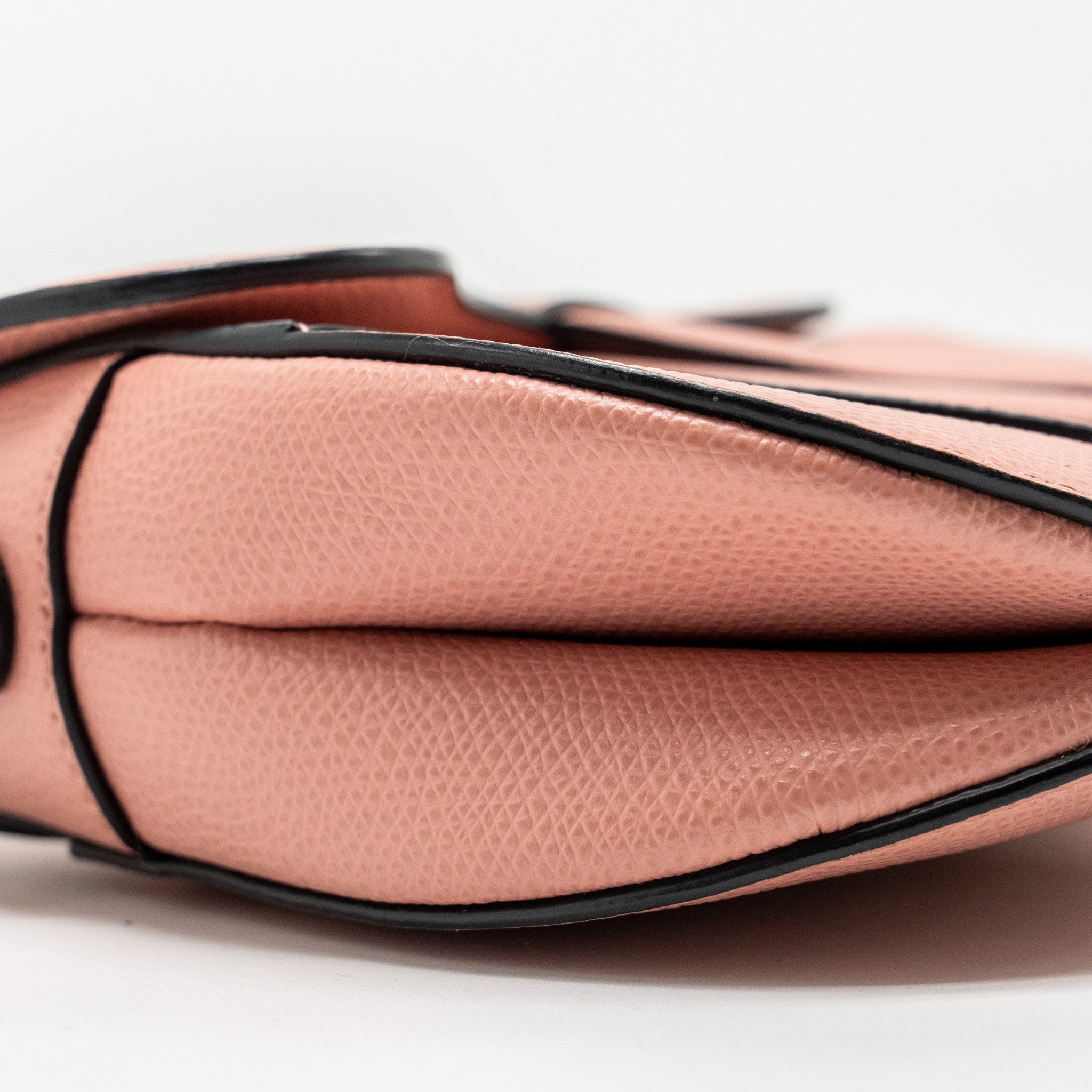 DIOR MINI SADDLE BAG GRAINED CALFSKIN PINK GHW