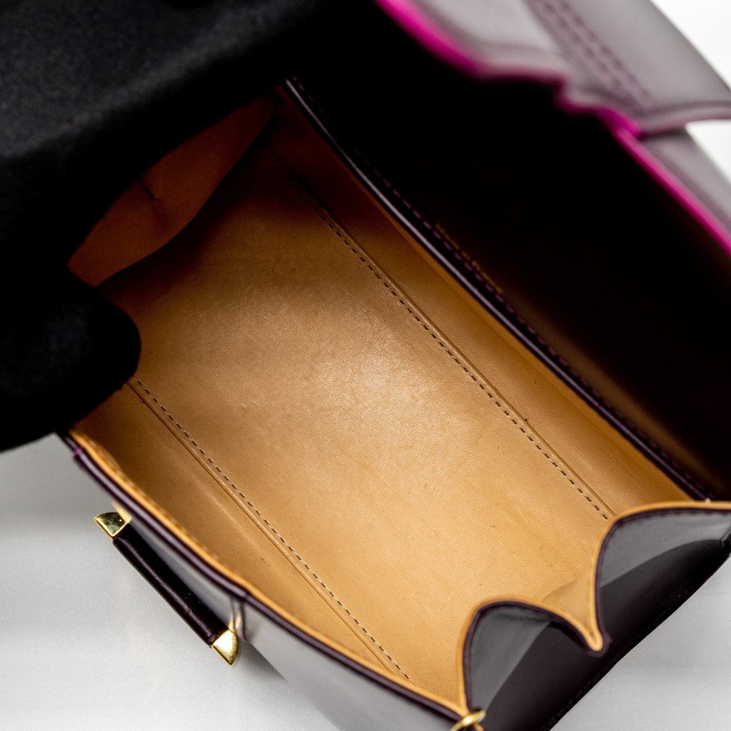 DELVAUX MINI BRILLIANT BOX CALFSKIN PURPLE GHW