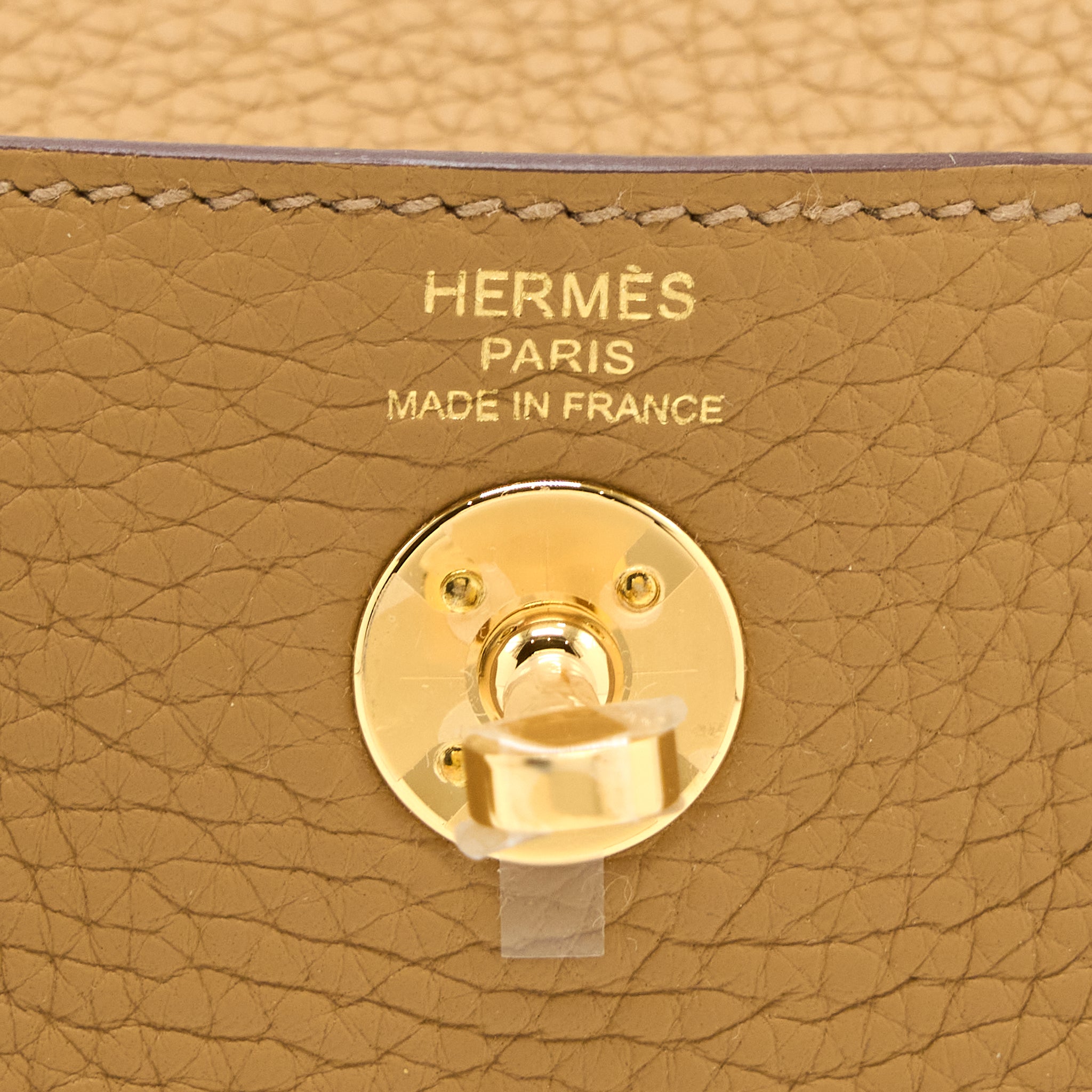 HERMES MINI LINDY CLEMENCE 4B BISCUIT GHW