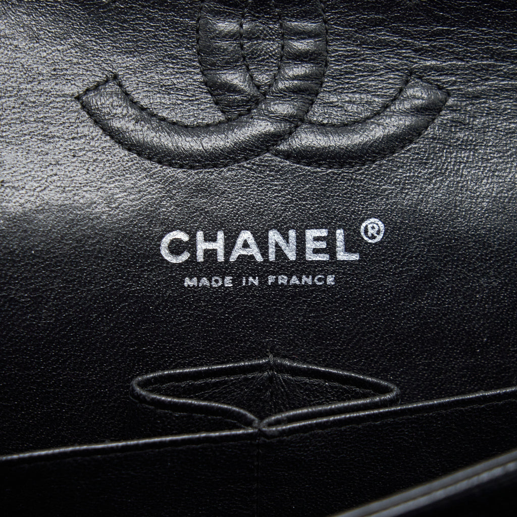 CHANEL SMALL CLASSIC DOUBLE FLAP BAG BLACK CAVIAR SHW
