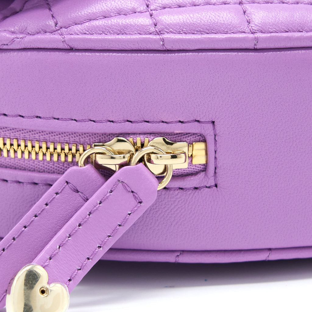 CHANEL 22S HEART BAG LAMBSKIN PURPLE LGHW (MICROCHIP)