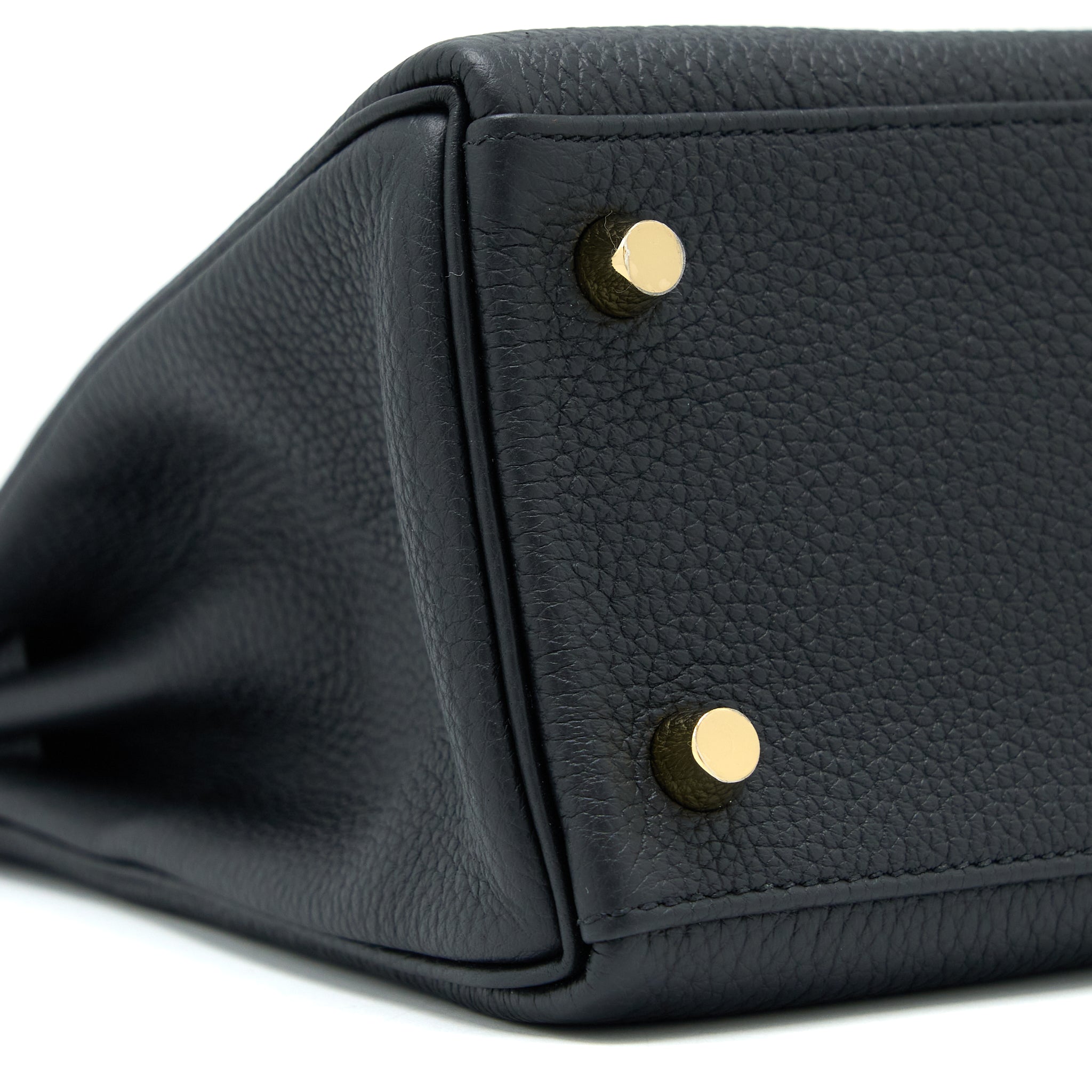 HERMES KELLY 25 TOGO BLACK GHW