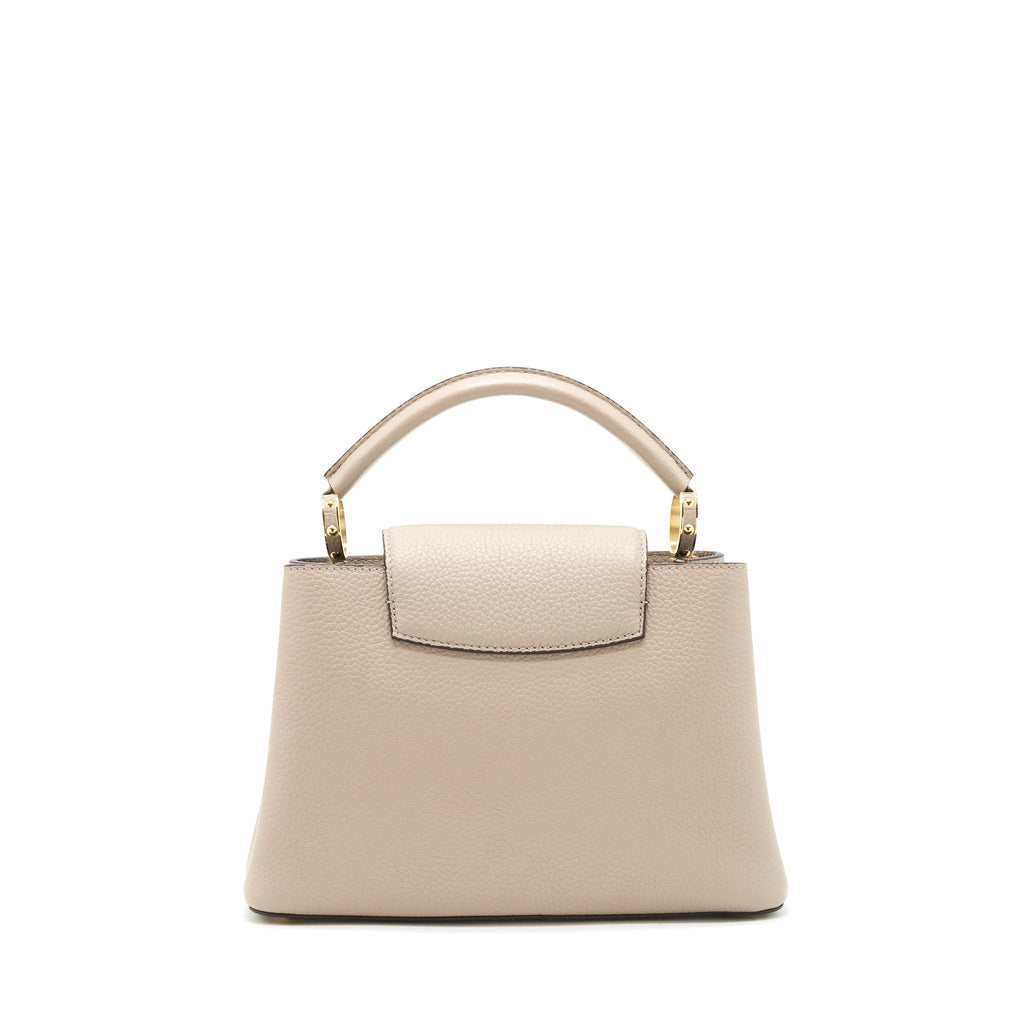 LOUIS VUITTON CAPUCINES BB TAURILLON GALET GHW