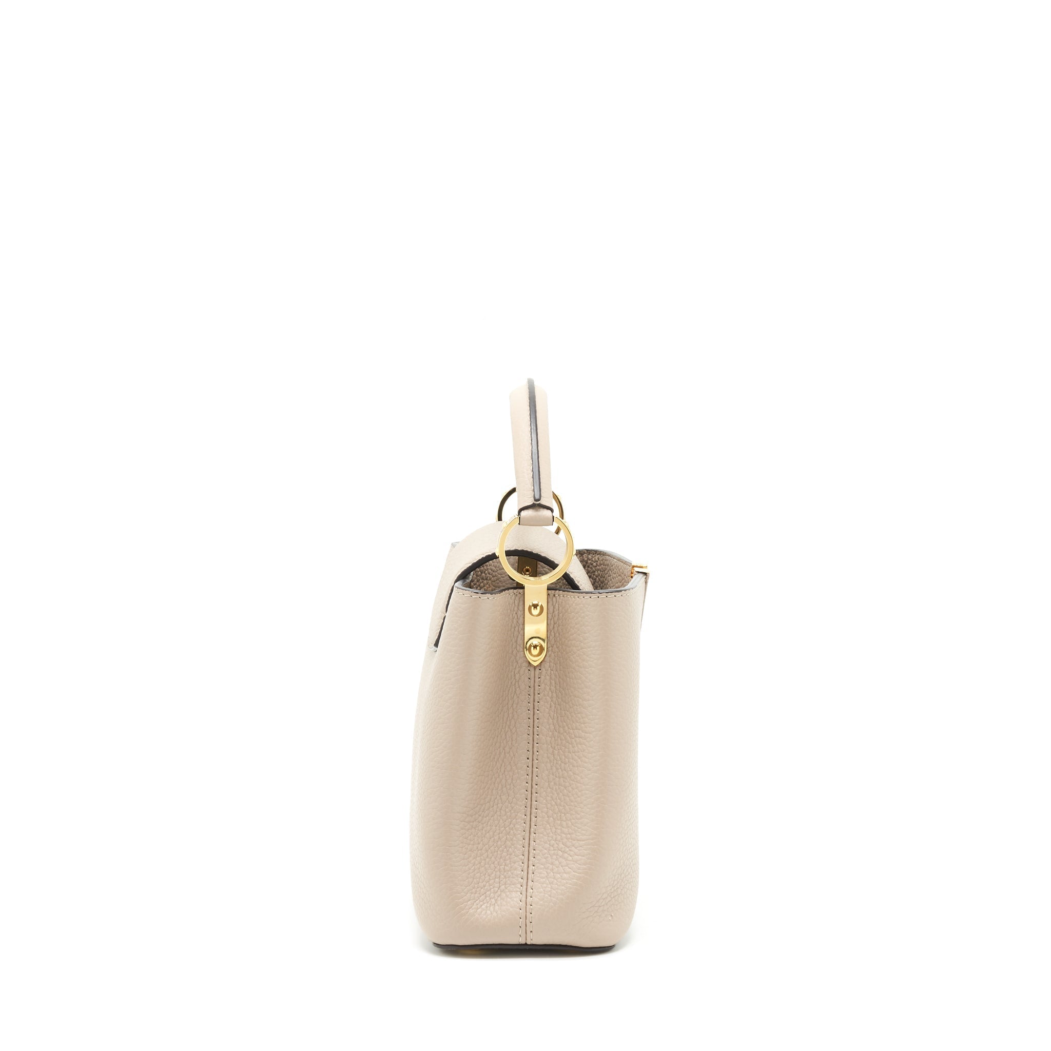LOUIS VUITTON CAPUCINES BB TAURILLON GALET GHW