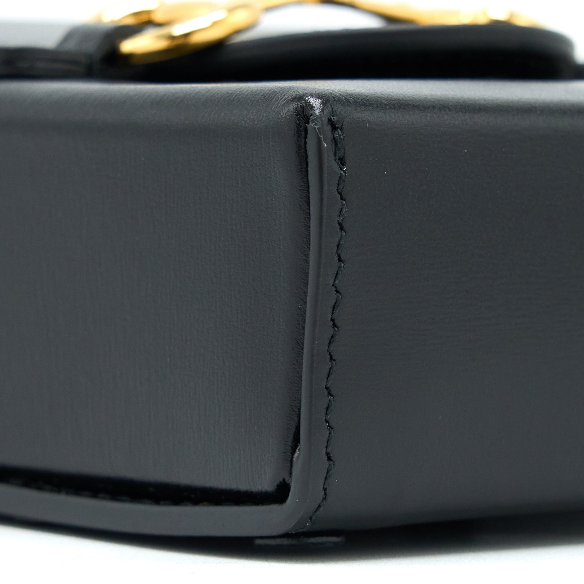 GUCCI HORSEBIT 1955 MINI BAG CALFSKIN BLACK LGHW