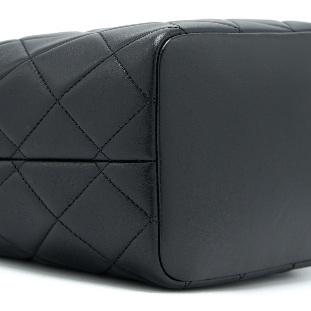 CHANEL 22S DETAIL HANDLE HOBO CROSSBODY BAG LAMBSKIN BLACK GHW(MICROCHIP)