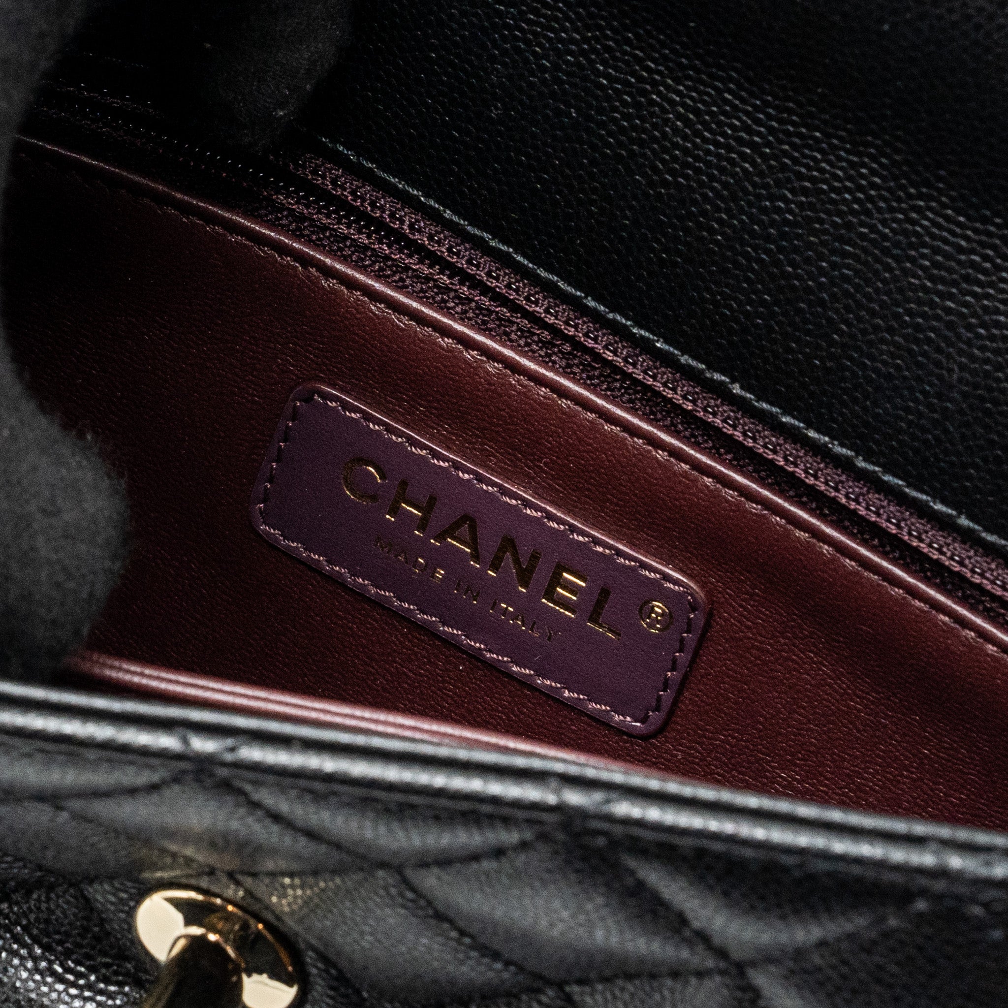 CHANEL SMALL COCO HANDLE CAVIAR BLACK LGHW (MICROCHIP)