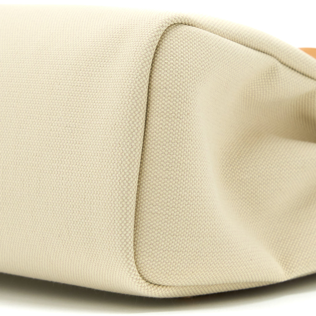 HERMES HERBAG ZIP 31 BAG CANVAS BRETON/NATURAL SABLE/NATA SHW