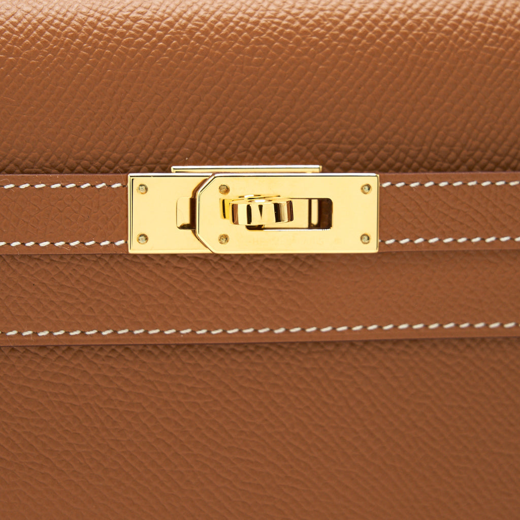 HERMES KELLY LONG WALLET GOLD GHW