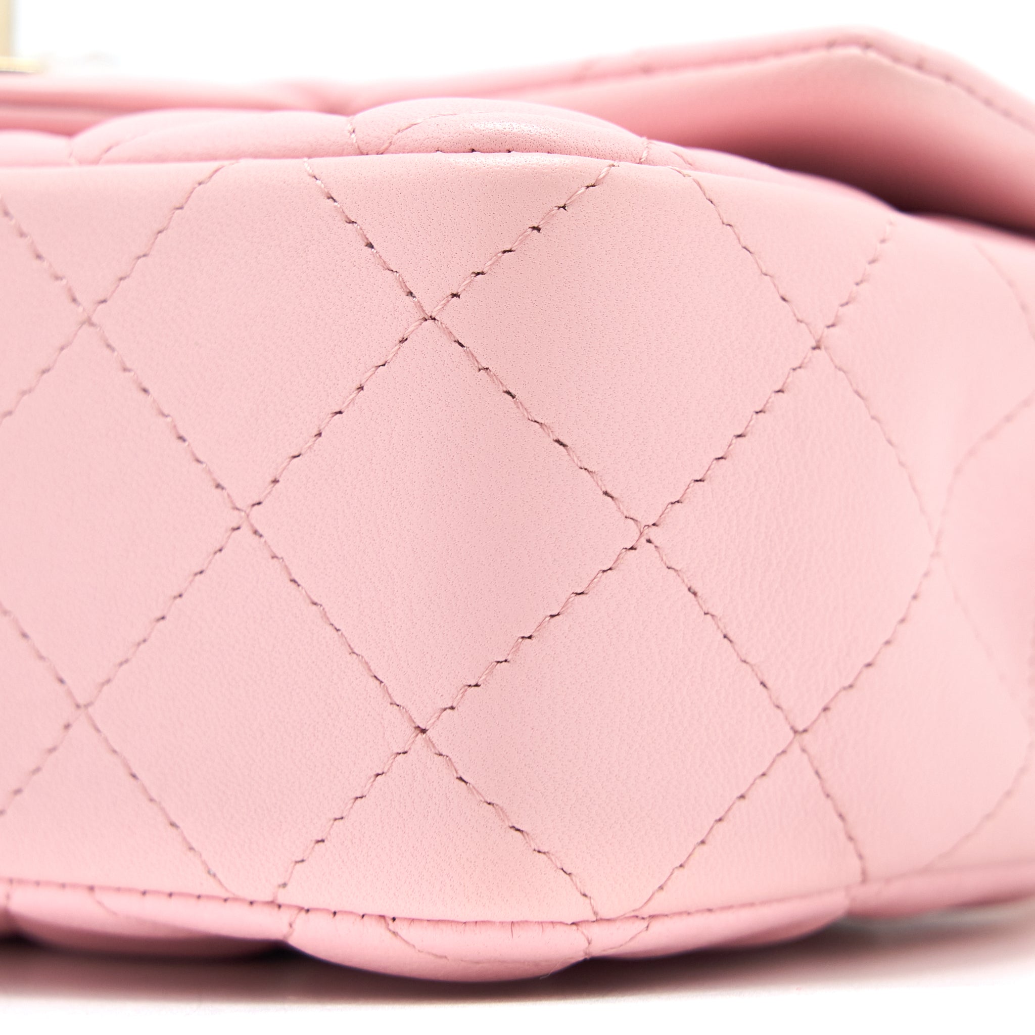 CHANEL 21S MINI RECTANGULAR FLAP BAG LAMBSKIN PINK LGHW