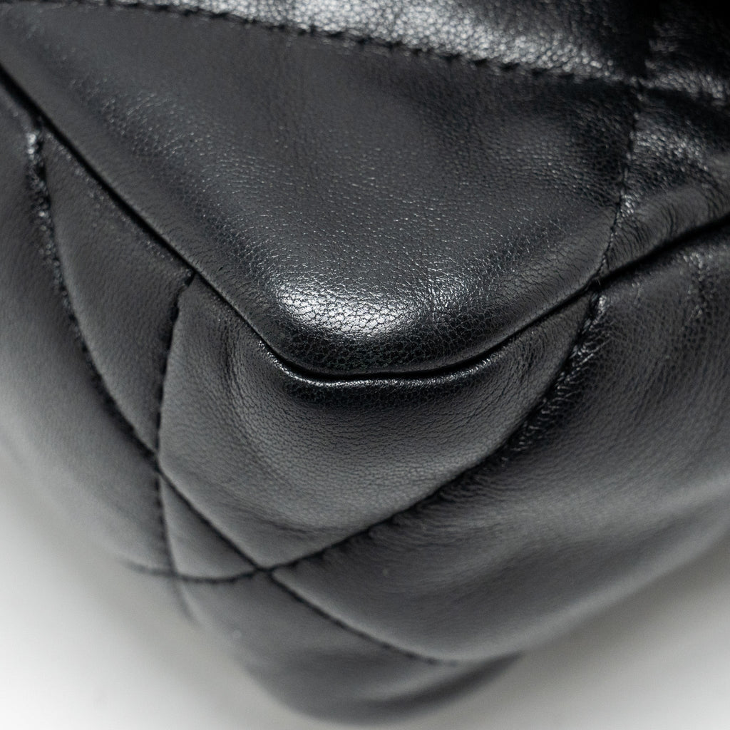 CHANEL SMALL 19BAG LAMBSKIN BLACK MULTICOLOUR HARDWARE