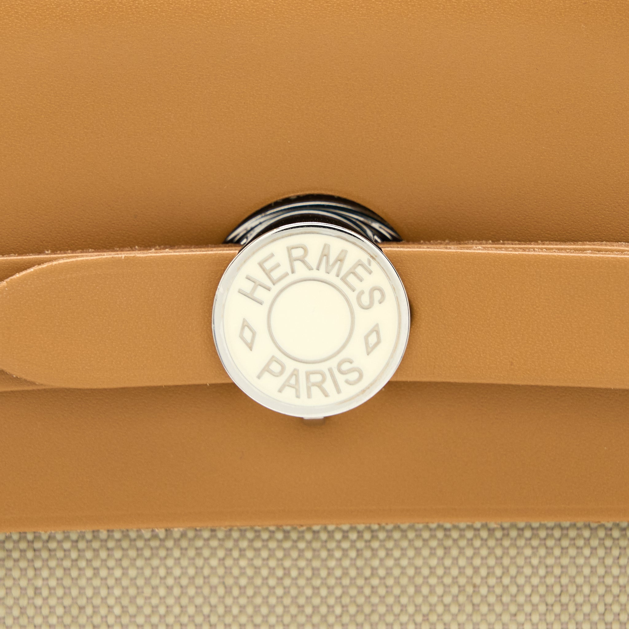 HERMES HERBAG ZIP 31 BAG CANVAS BRETON/NATURAL SABLE/NATA SHW
