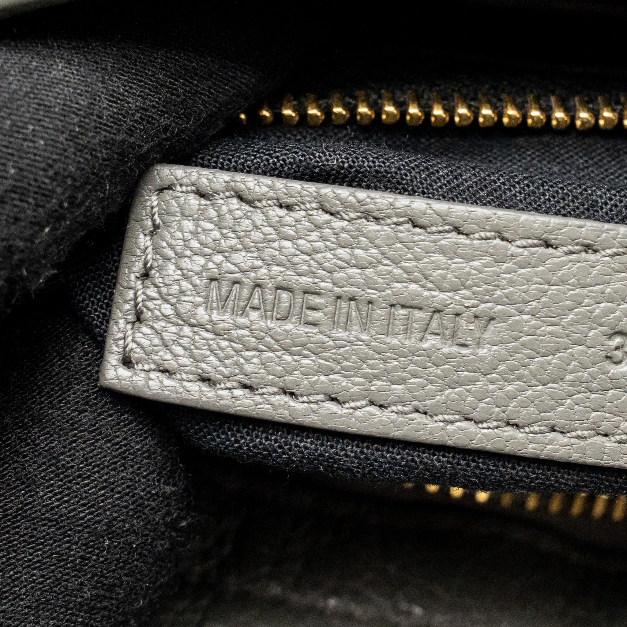 BALENCIAGA MINI CITY BAG CALFSKIN GREY GHW