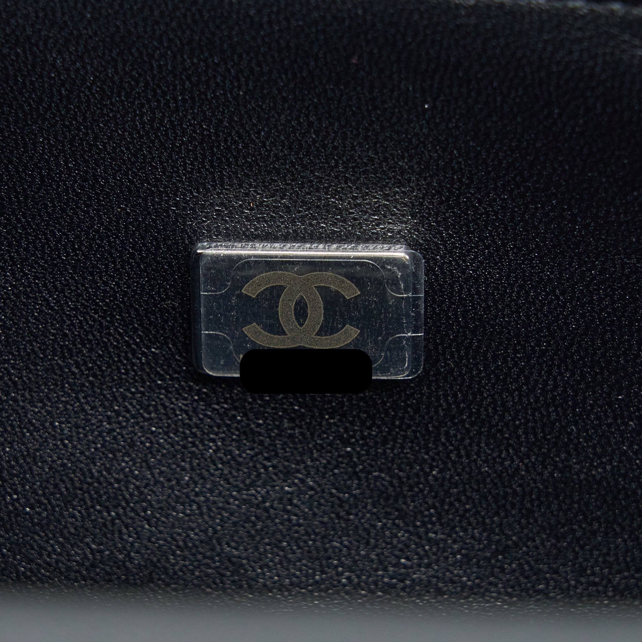 CHANEL SMALL BOY BAG CAVIAR BLACK RUTHENIUM HARDWARE (MICROCHIP)