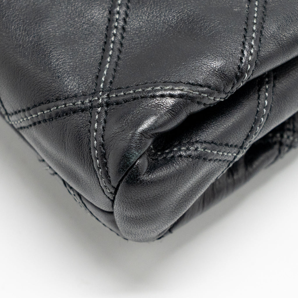 CHANEL THIN CITY FLAP BAG CALFSKIN BLACK GHW