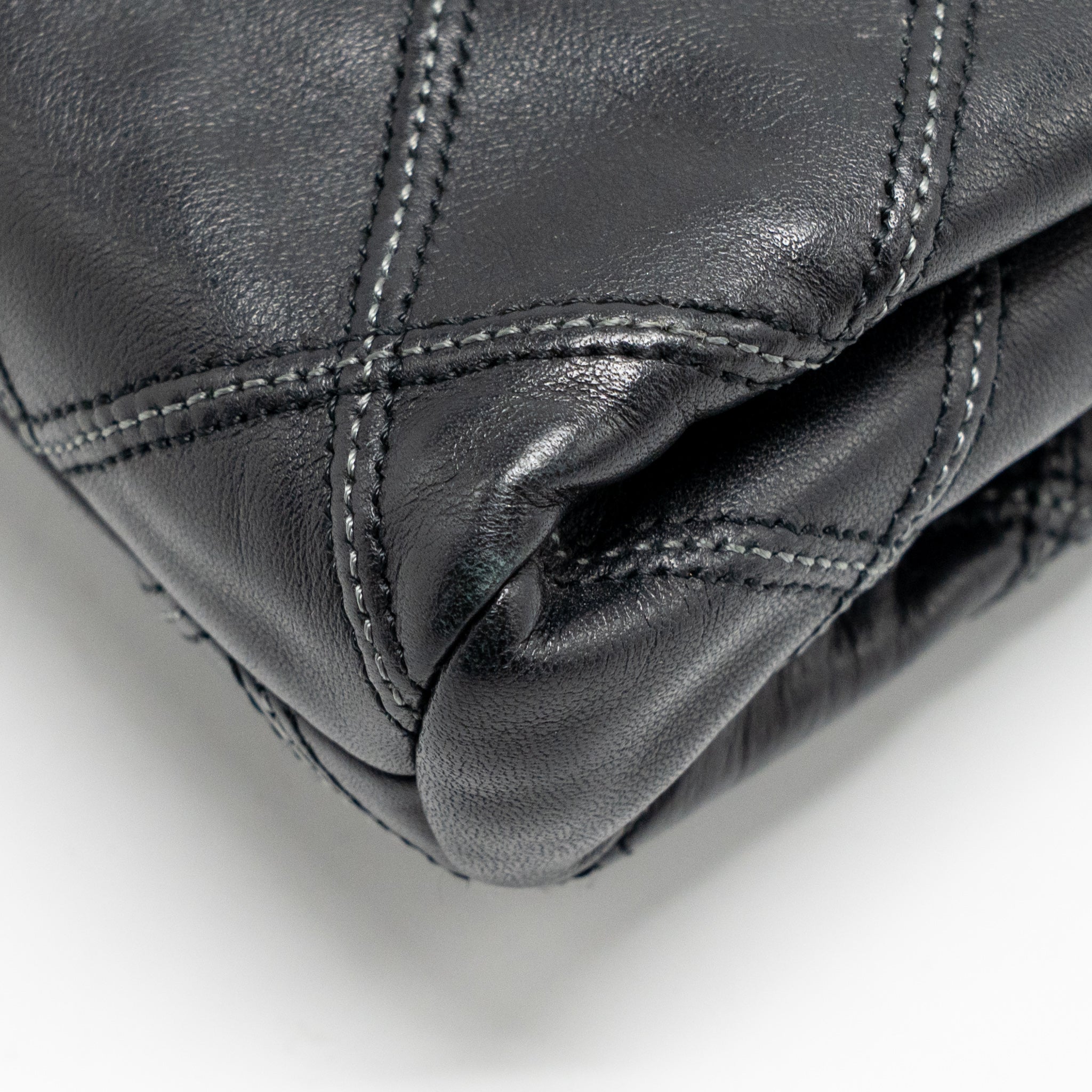 CHANEL THIN CITY FLAP BAG CALFSKIN BLACK GHW