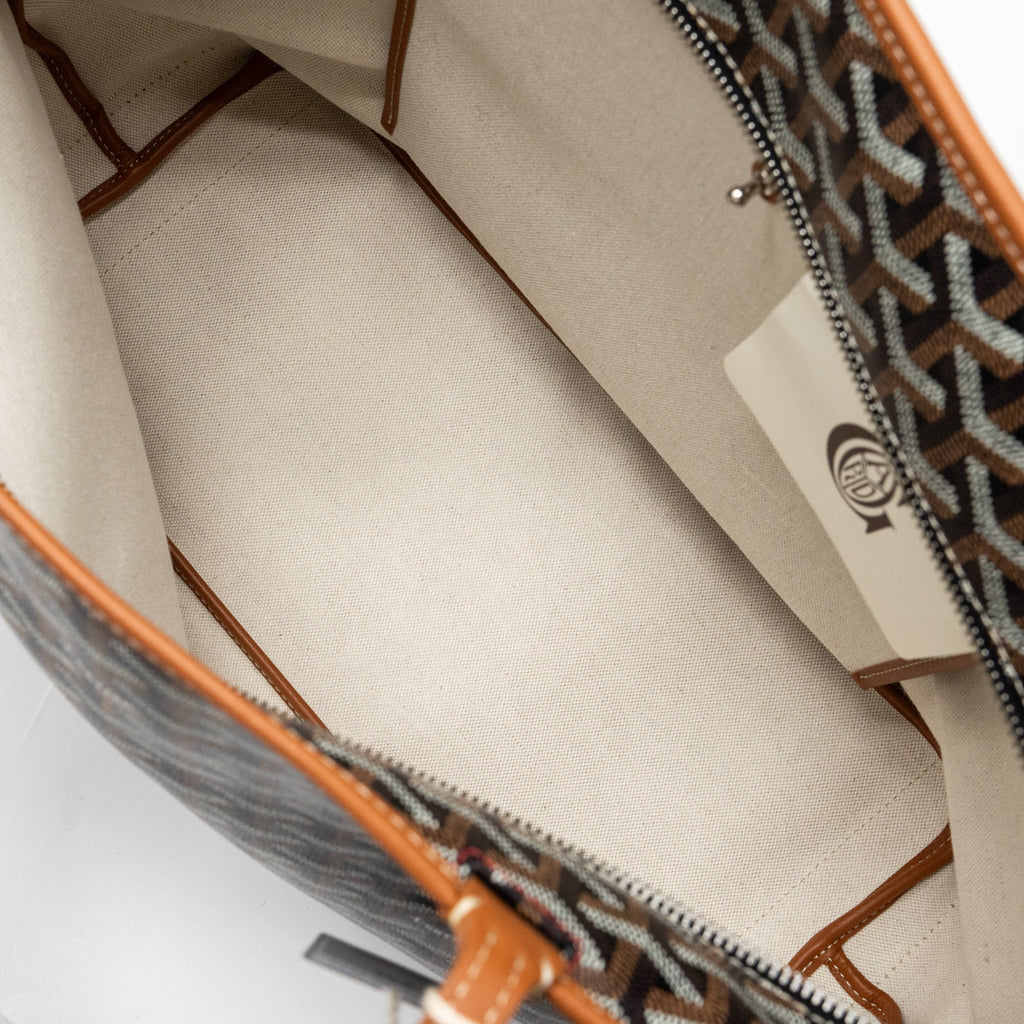GOYARD ARTOIS MM TOTE GOYARDINE CANVAS BLACK / TAN SHW