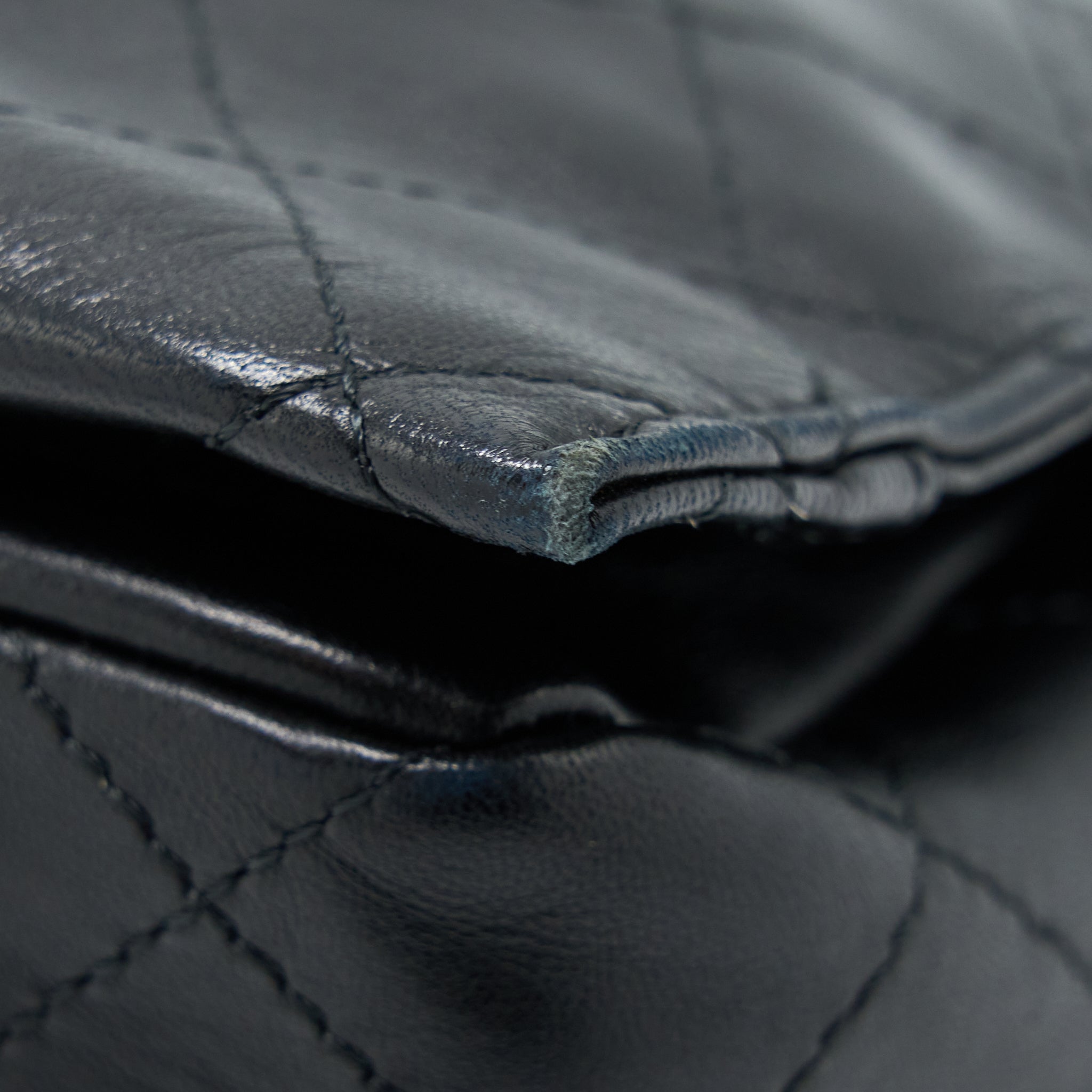 CHANEL QUILTED FLAP BAG LAMBSKIN BLACK SHW