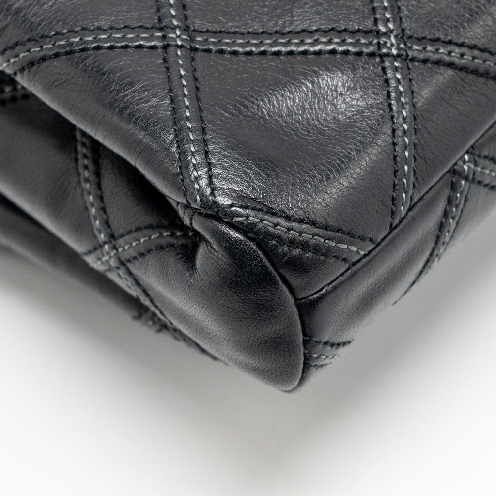 CHANEL THIN CITY FLAP BAG CALFSKIN BLACK GHW