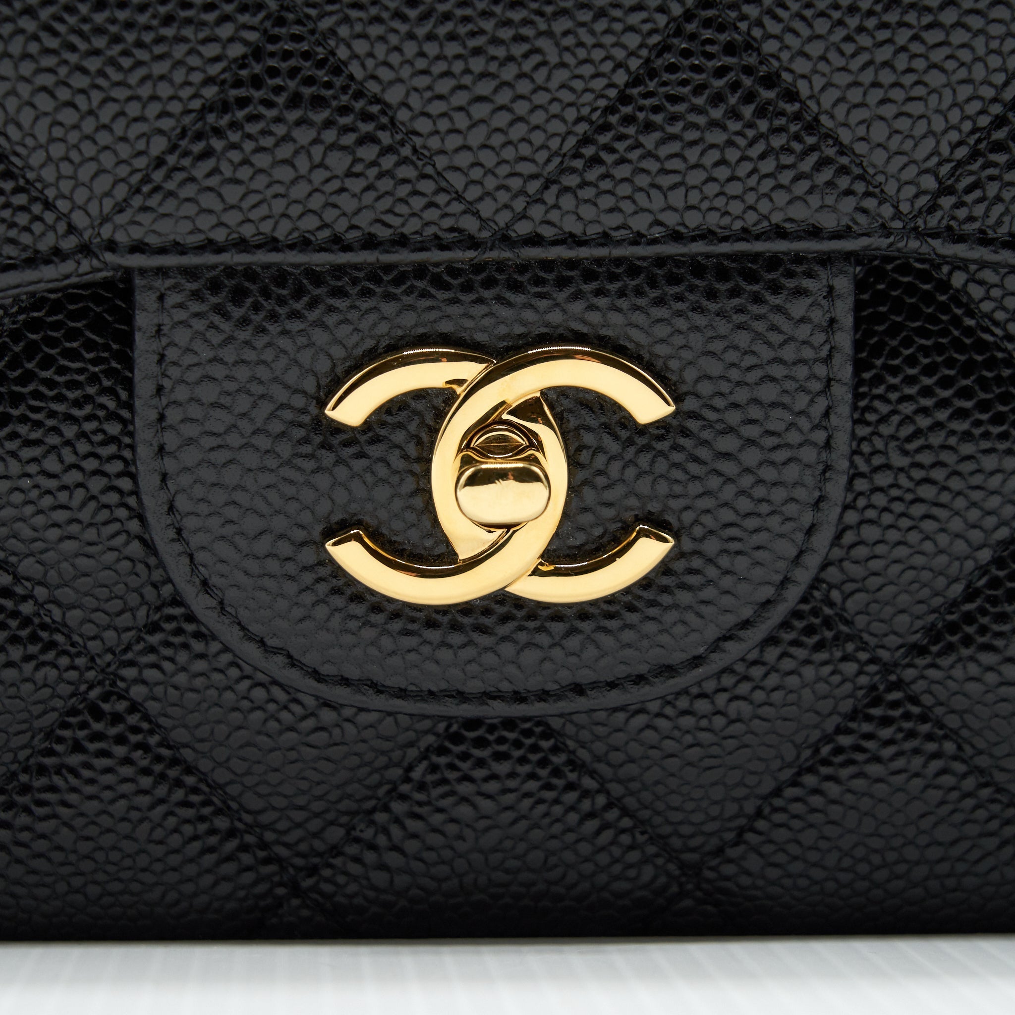 CHANEL CLASSIC JUMBO DOUBLE FLAP BAG BLACK CAVIAR GHW