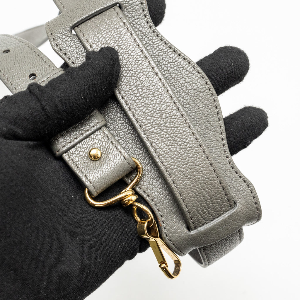 BALENCIAGA MINI CITY BAG CALFSKIN GREY GHW