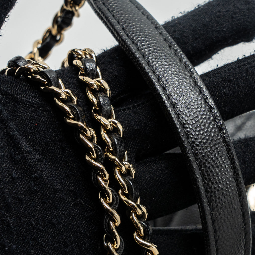 CHANEL SMALL COCO HANDLE CAVIAR BLACK LGHW