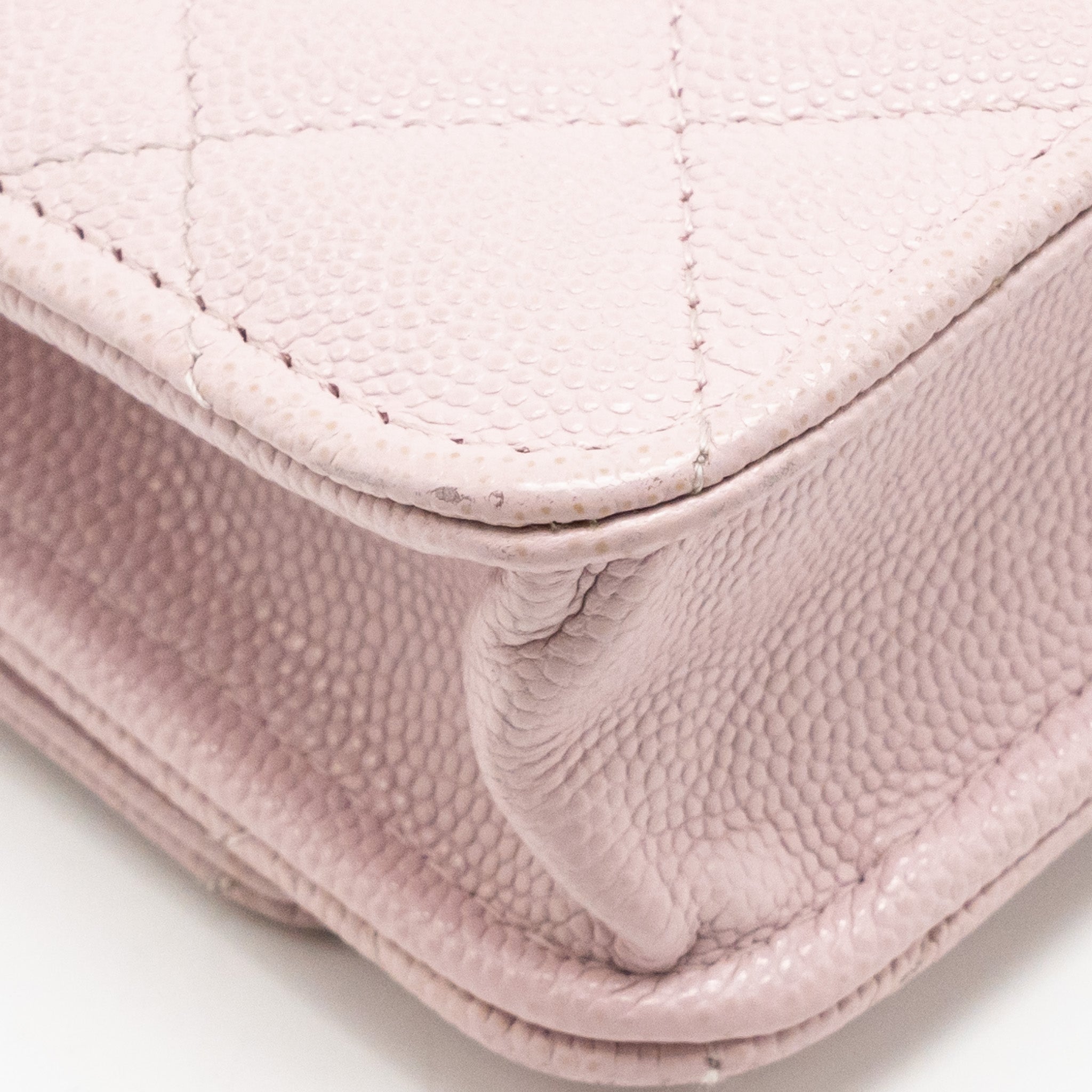 CHANEL CLASSIC WALLET ON CHAIN CAVIAR LIGHT PINK LGHW