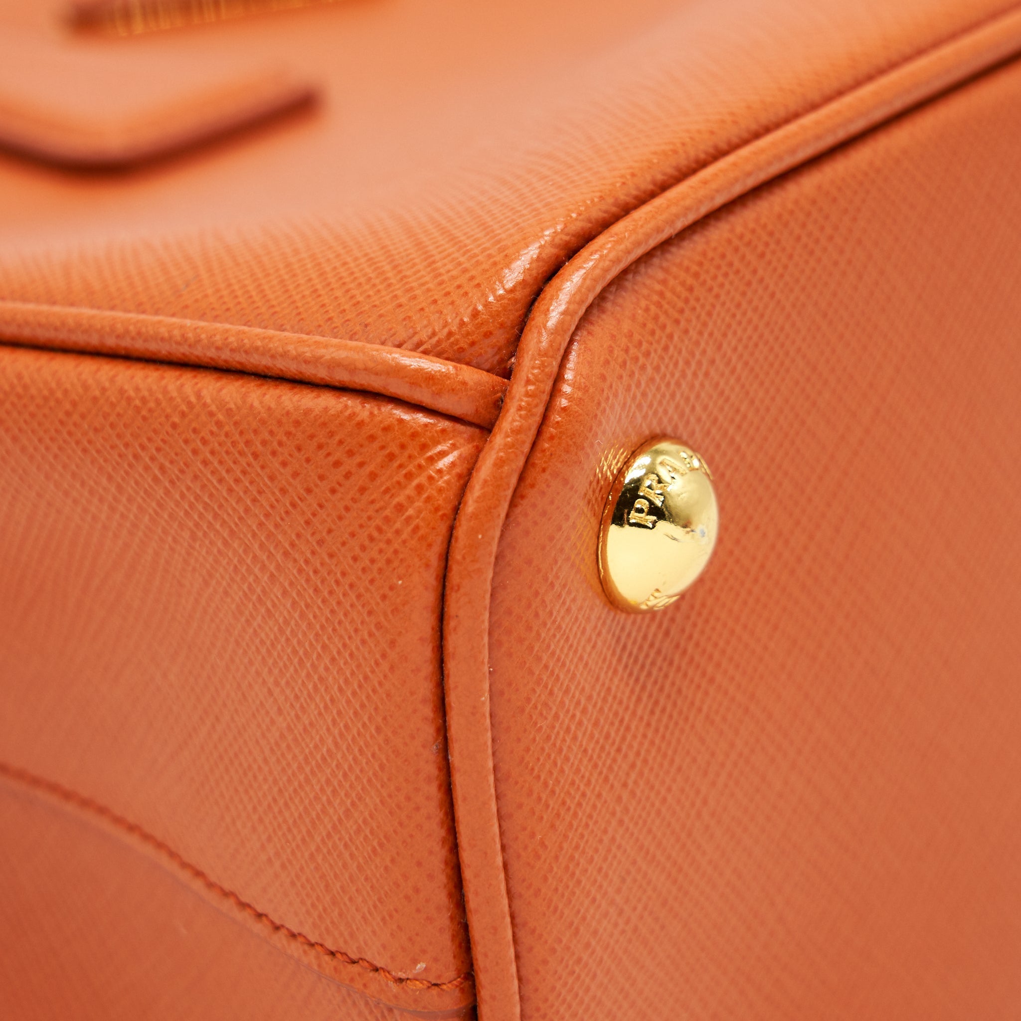 PRADA SAFFIANO TOTE BAG PAPAYA GHW