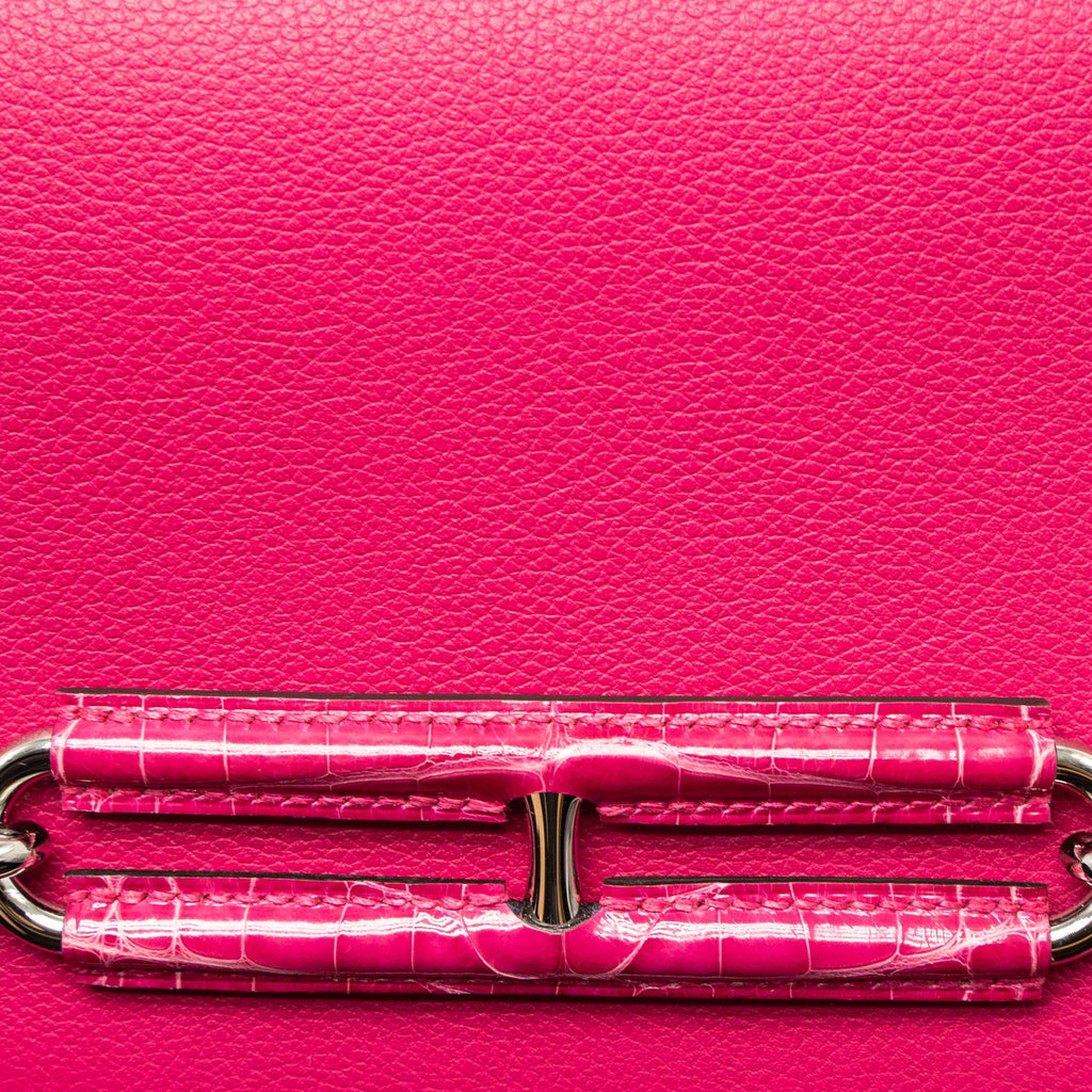 HERMES MINI ROULIS ALLIGATOR TOUCH EVERCOLOR ROSE MEXICO SHW