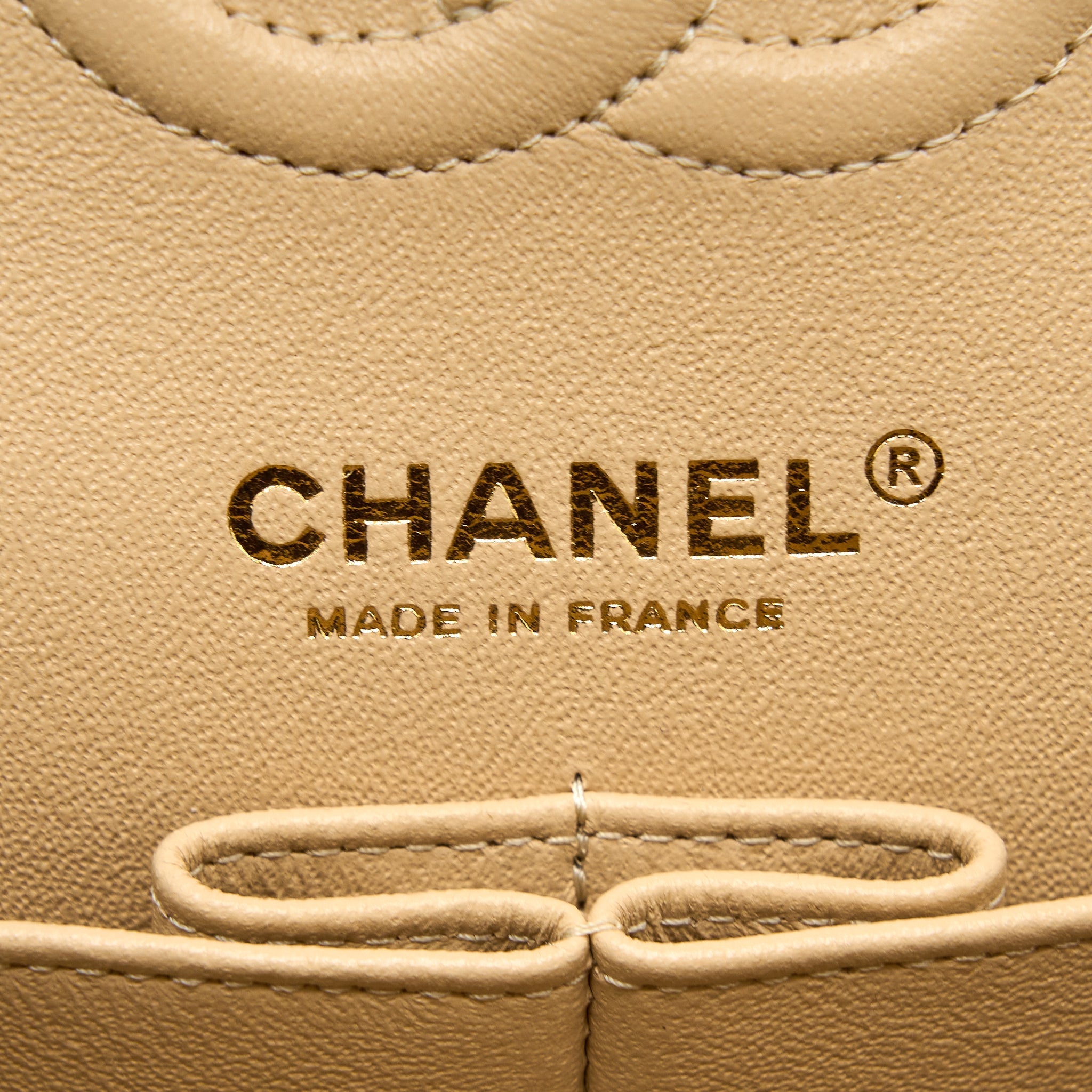 CHANEL SMALL CLASSIC DOUBLE FLAP BAG CAVIAR BEIGE GHW (MICROCHIP)