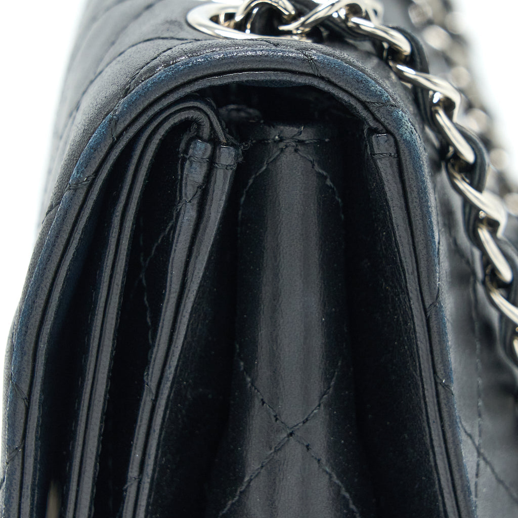 CHANEL QUILTED FLAP BAG LAMBSKIN BLACK SHW
