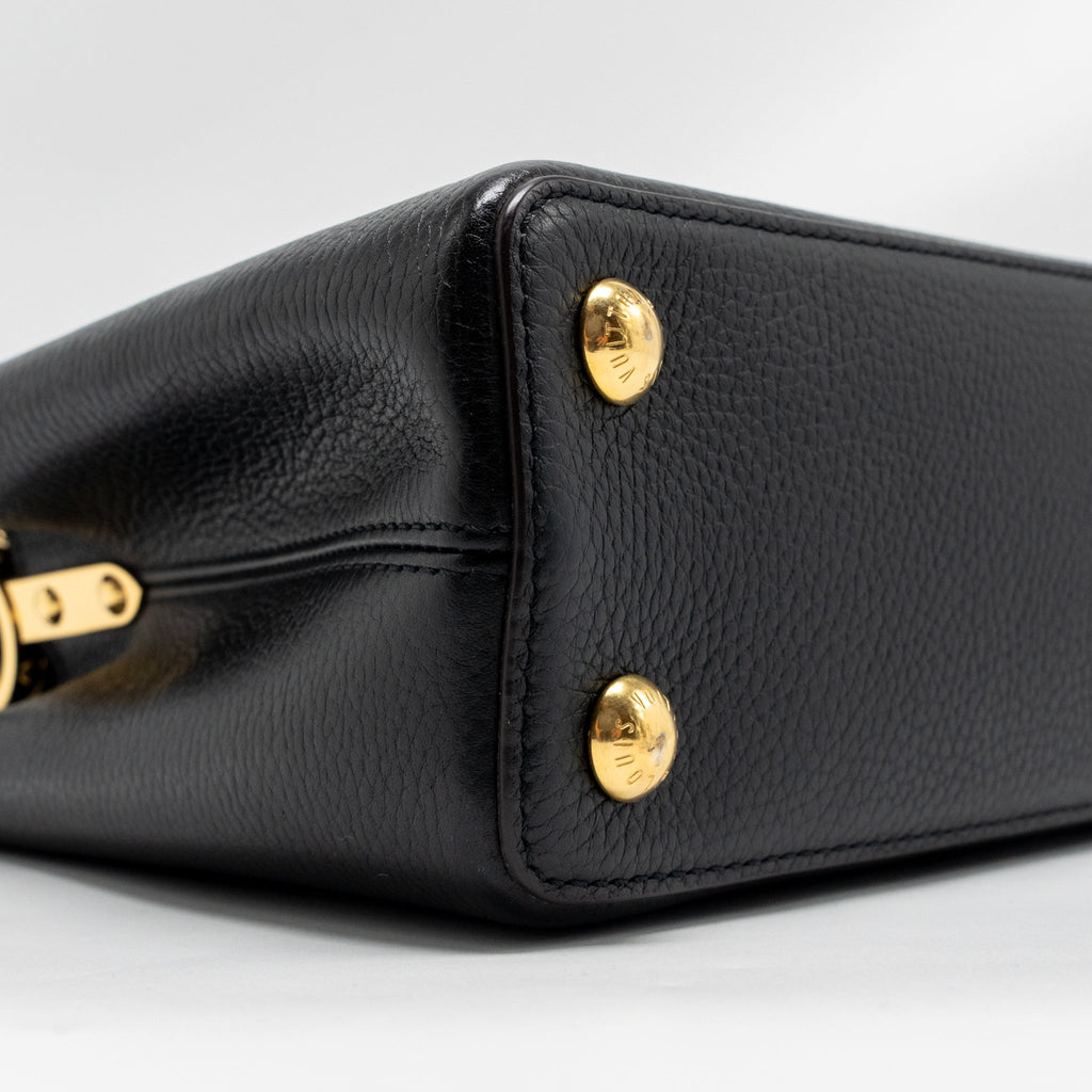 LOUIS VUITTON CAPUCINES BB CALFSKIN BLACK GHW