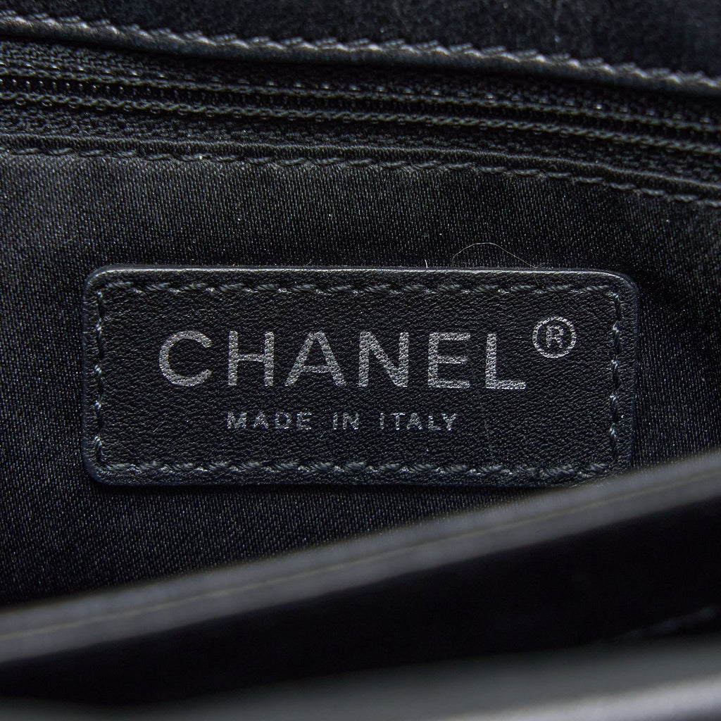 CHANEL QUILTED FLAP BAG LAMBSKIN BLACK SHW