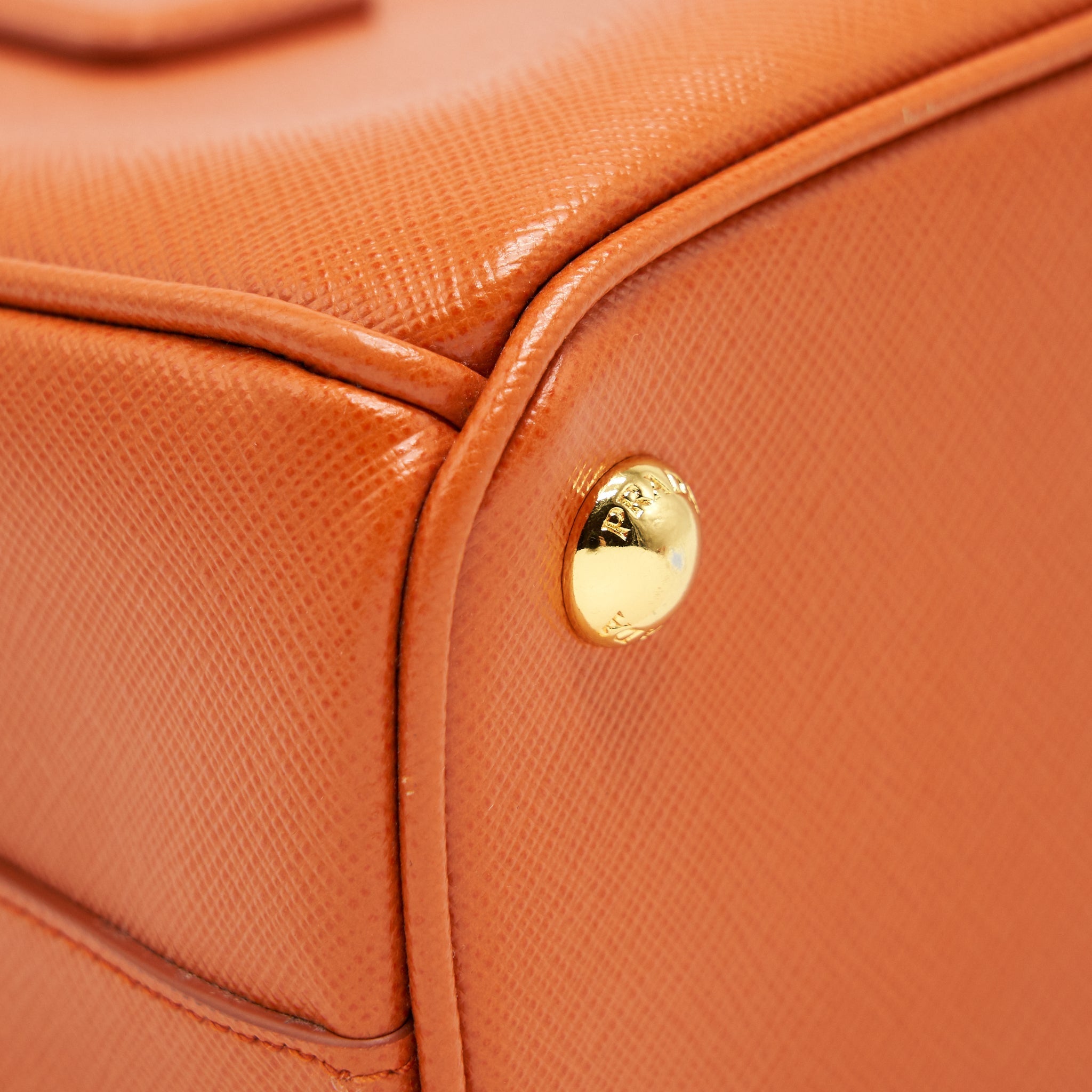 PRADA SAFFIANO TOTE BAG PAPAYA GHW