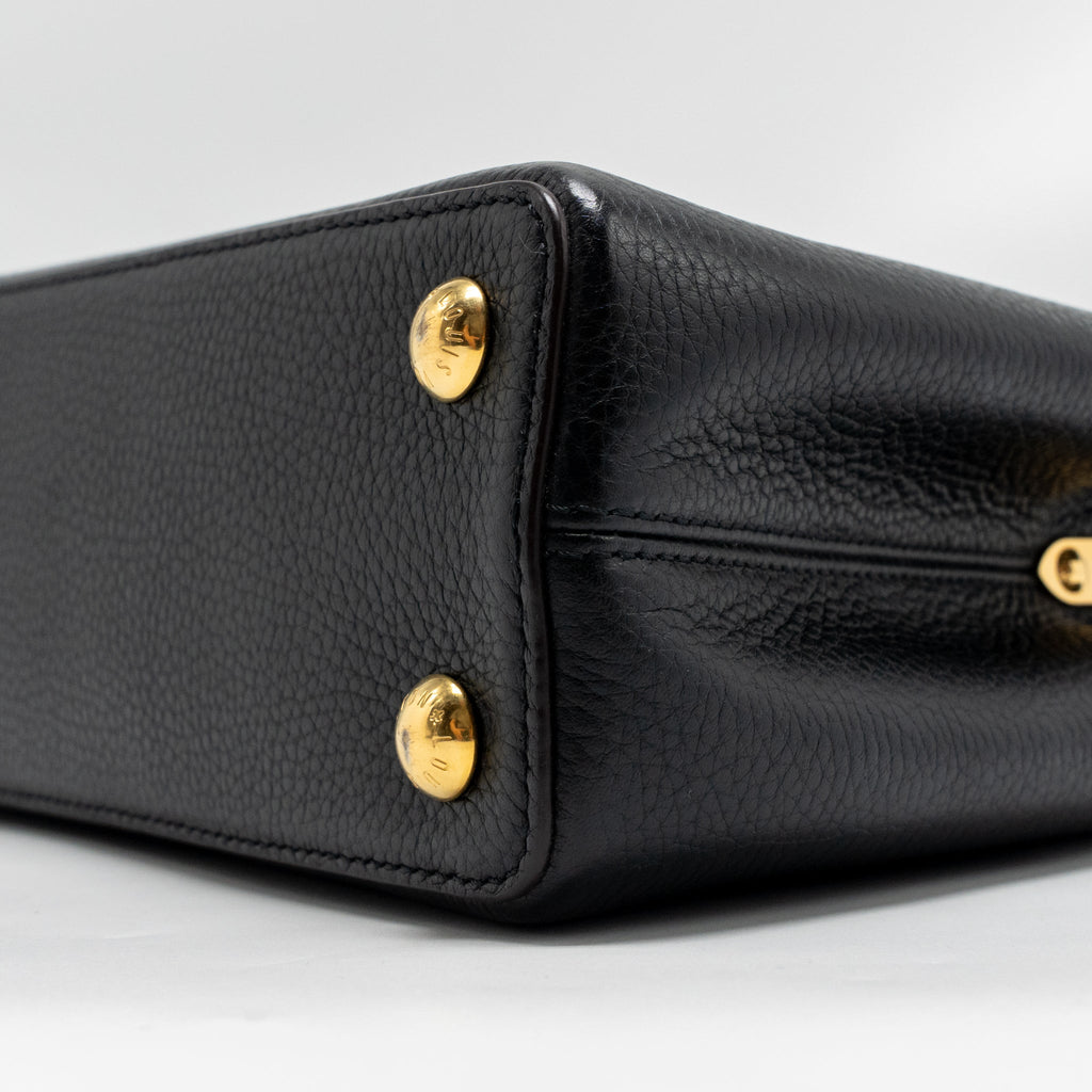 LOUIS VUITTON CAPUCINES BB CALFSKIN BLACK GHW