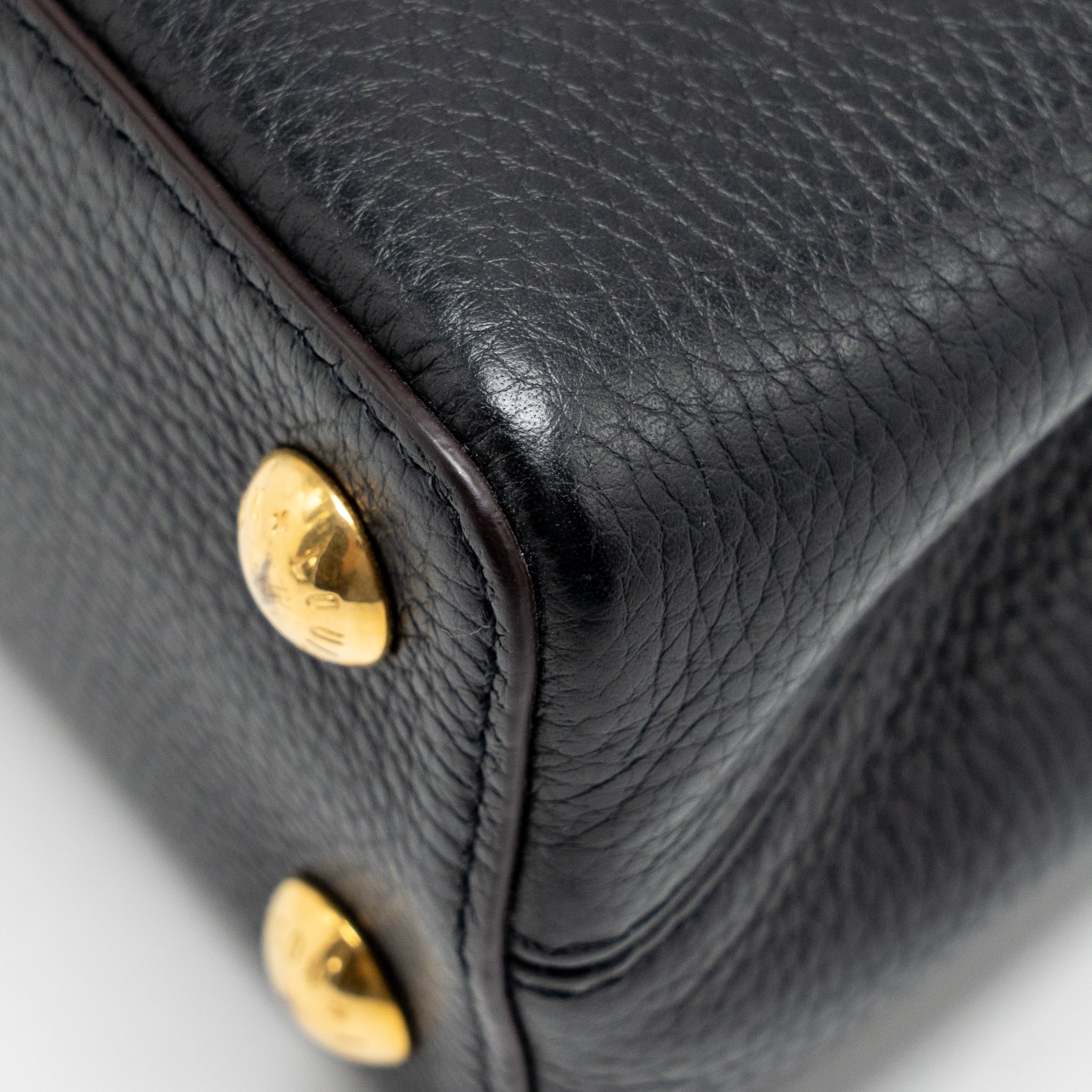 LOUIS VUITTON CAPUCINES BB CALFSKIN BLACK GHW