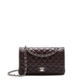 CHANEL MEDIUM CLASSIC DOUBLE FLAP BAG CAVIAR BURGUNDY SHW
