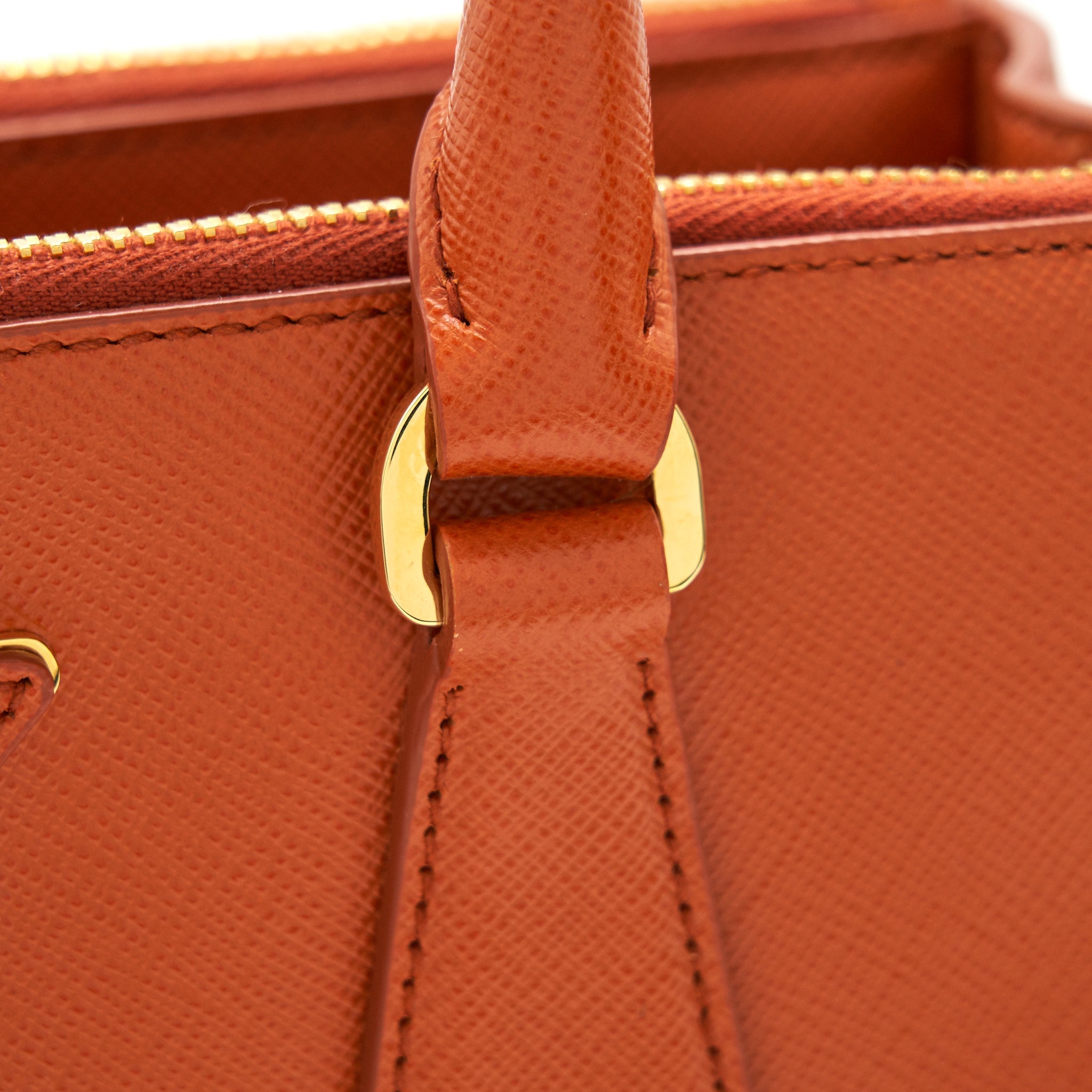 PRADA SAFFIANO TOTE BAG PAPAYA GHW