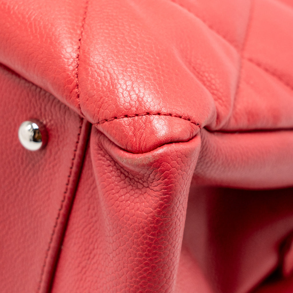 CHANEL CC SOFT SHOPPER TOTE GRAINED CALFSKIN PINK SHW