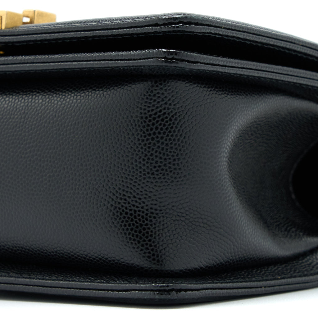 CHANEL SMALL BOY BAG CAVIAR BLACK GHW