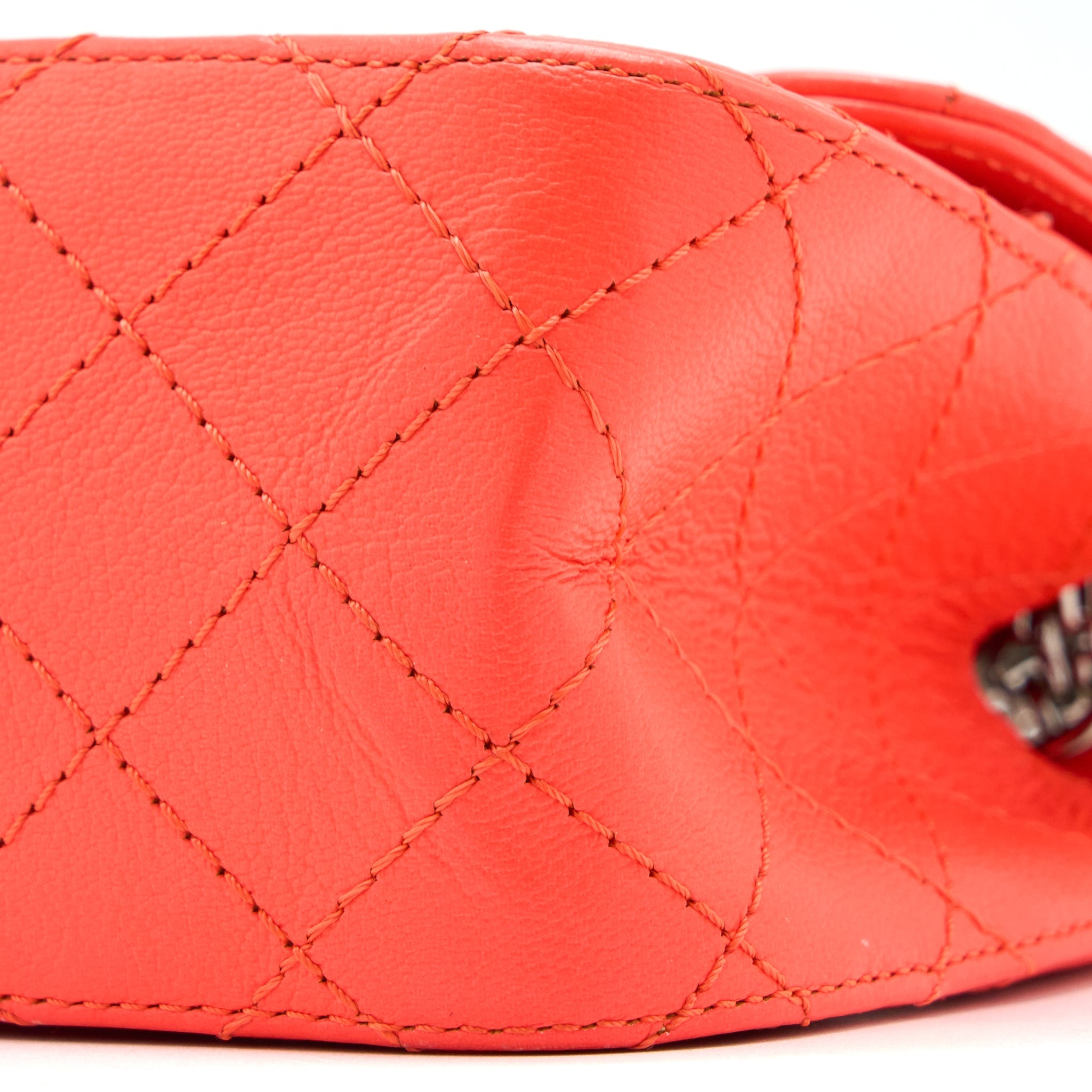 CHANEL MINI 2.55 REISSUE FLAP BAG HOT ORANGE SHW