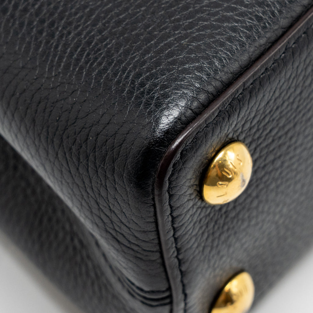 LOUIS VUITTON CAPUCINES BB CALFSKIN BLACK GHW