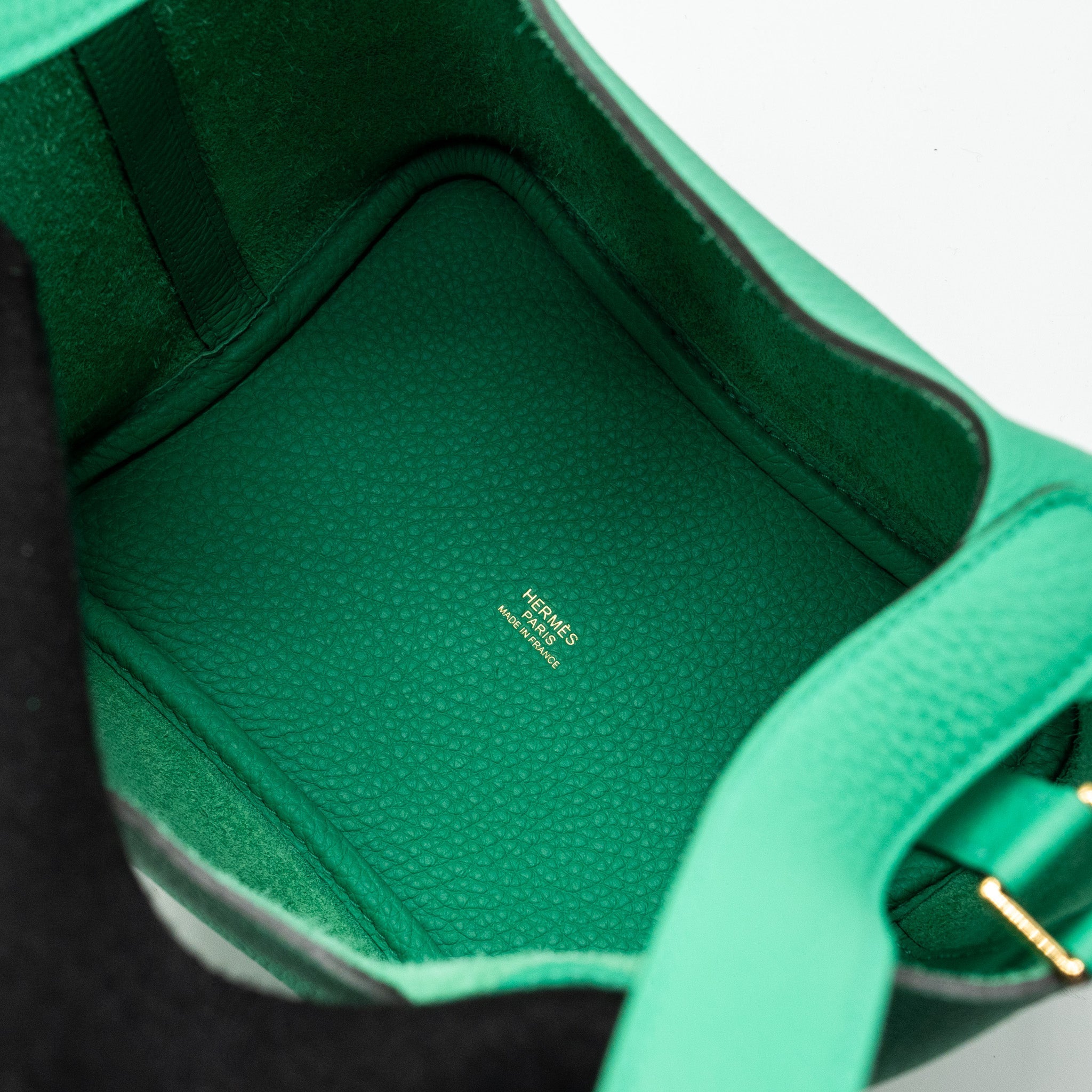 HERMES PICOTIN 18 LOCK BAG CLEMENCE MENTHE GHW